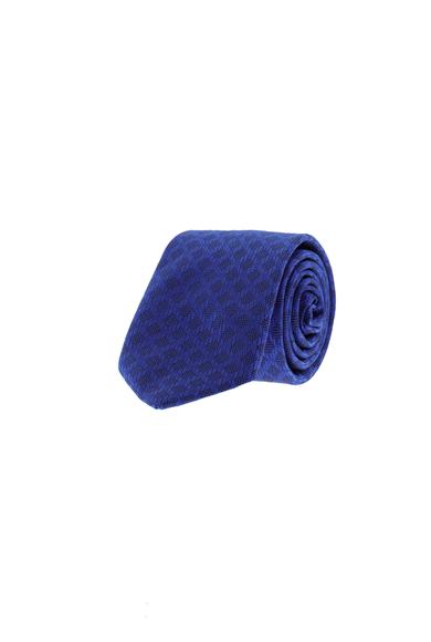 Erkek Giyim - SAKS MAVİ 165 Beden Mikro Desenli Kravat