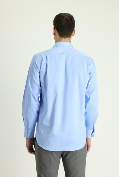 Erkek Giyim - AÇIK MAVİ XXL Beden Uzun Kol Klasik Gömlek
