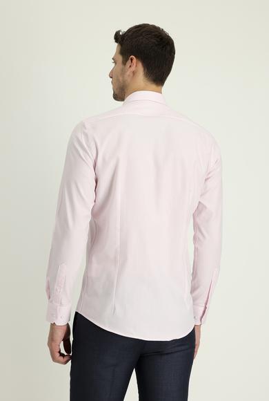 Erkek Giyim - TOZ PEMBE XL Beden Uzun Kol Slim Fit Oxford Gömlek