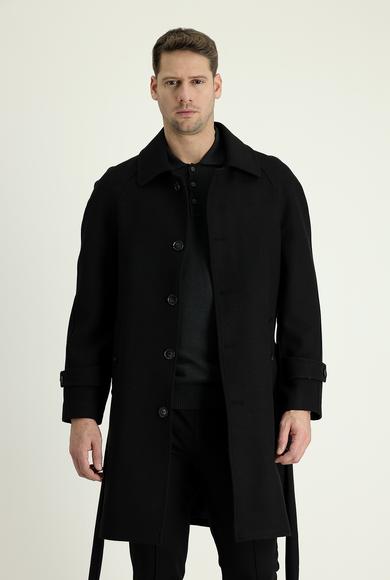 Erkek Giyim - SİYAH 66 Beden Klasik Palto