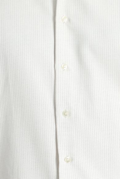 Erkek Giyim - AÇIK KAHVE XS Beden Uzun Kol Slim Fit Klasik Desenli Gömlek