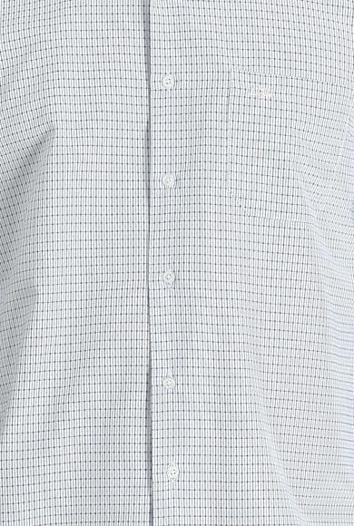 Erkek Giyim - MAVİ XL Beden Uzun Kol Regular Fit Klasik Çizgili Gömlek