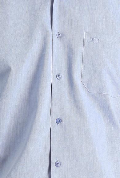 Erkek Giyim - KOYU MAVİ 4X Beden Uzun Kol Klasik Gömlek