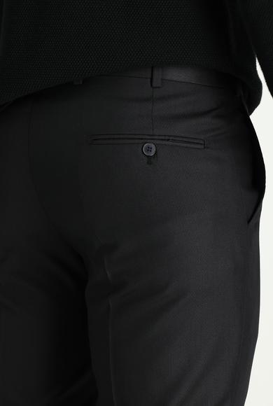Erkek Giyim - SİYAH 60 Beden Klasik Desenli Pantolon