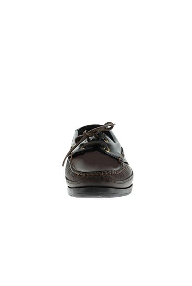 Erkek Giyim - ORTA KAHVE 43 Beden Bağcıklı Klasik Deri Ayakkabı