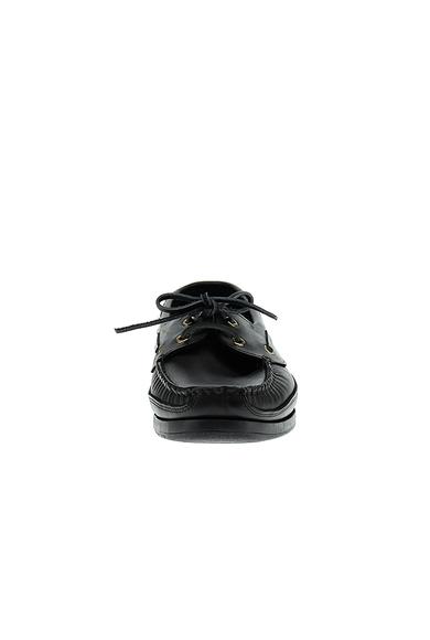 Erkek Giyim - KOYU SİYAH 41 Beden Bağcıklı Klasik Deri Ayakkabı