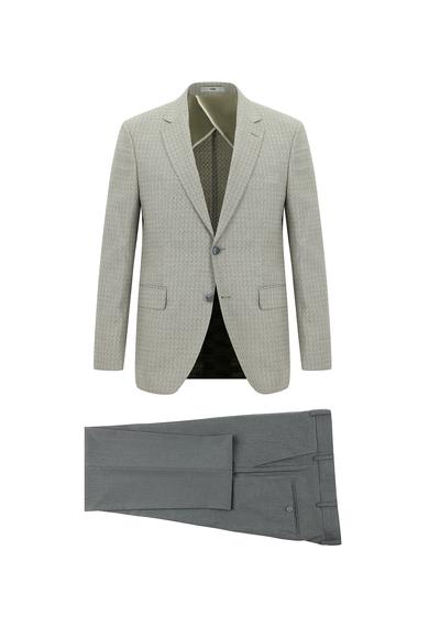 Erkek Giyim - AÇIK GRİ 58 Beden Slim Fit Kombinli Takım Elbise