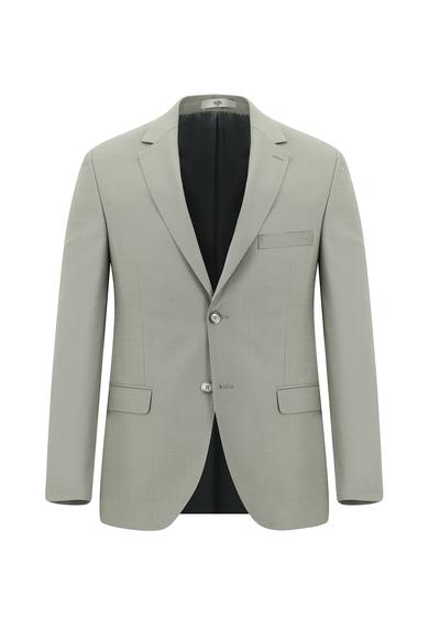 Erkek Giyim - AÇIK BEJ 58 Beden Slim Fit Desenli Klasik Takım Elbise