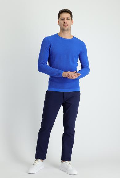 Erkek Giyim - KOYU LACİVERT 50 Beden Slim Fit Spor Pantolon