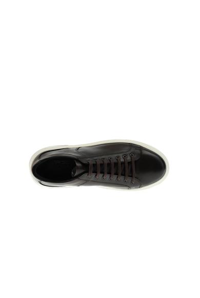 Erkek Giyim - KOYU KAHVE 45 Beden Bağcıklı Sneaker Ayakkabı
