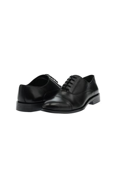 Erkek Giyim - SİYAH 40 Beden Bağcıklı Klasik Deri Ayakkabı