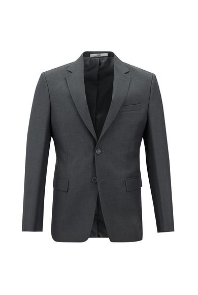 Erkek Giyim - AÇIK FÜME 56 Beden Slim Fit Klasik Takım Elbise