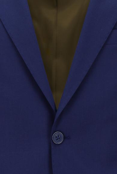 Erkek Giyim - ORTA LACİVERT 54 Beden Yünlü Klasik Takım Elbise