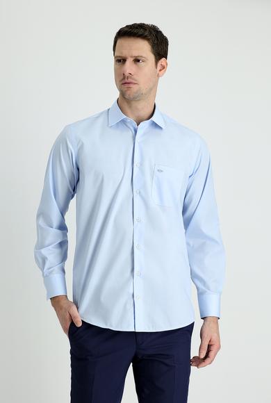 Erkek Giyim - UÇUK MAVİ M Beden Uzun Kol Klasik Gömlek
