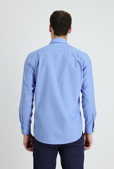 Erkek Giyim - AQUA MAVİSİ M Beden Uzun Kol Klasik Gömlek
