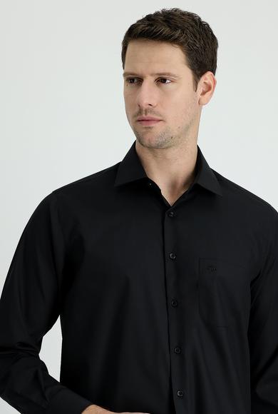 Erkek Giyim - SİYAH M Beden Uzun Kol Klasik Gömlek