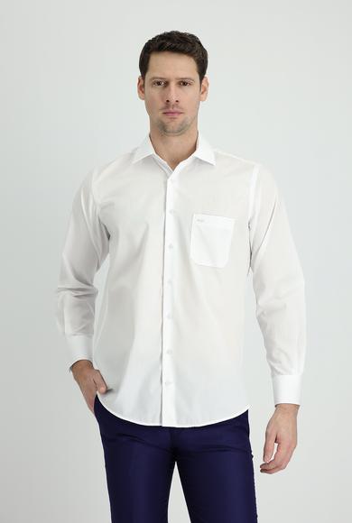 Erkek Giyim - BEYAZ L Beden Uzun Kol Klasik Gömlek