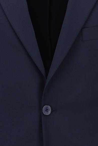 Erkek Giyim - ORTA LACİVERT 54 Beden Slim Fit Klasik Takım Elbise