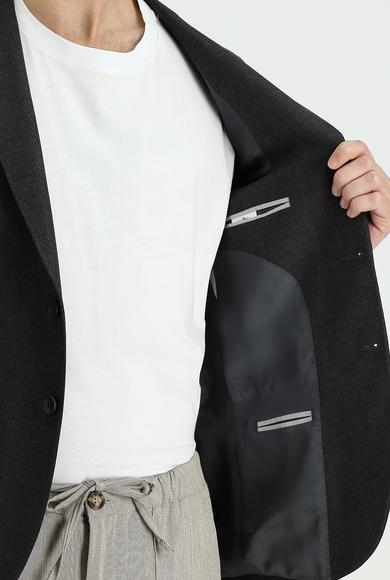 Erkek Giyim - KOYU ANTRASİT 58 Beden Klasik Ceket