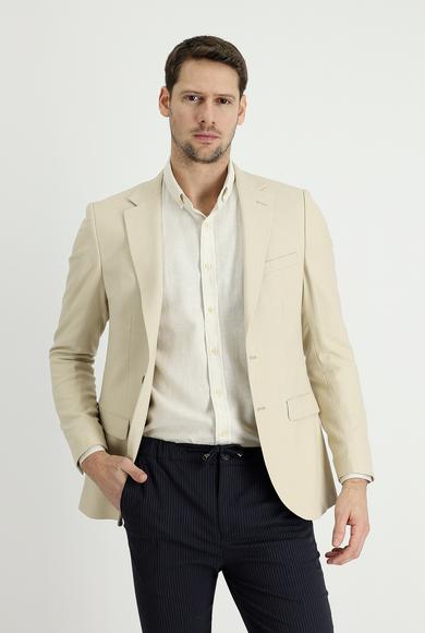 Erkek Giyim - AÇIK BEJ 60 Beden Klasik Ceket