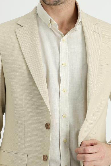 Erkek Giyim - AÇIK BEJ 60 Beden Klasik Ceket