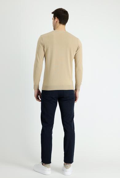 Erkek Giyim - ORTA LACİVERT 48 Beden Slim Fit Spor Pantolon