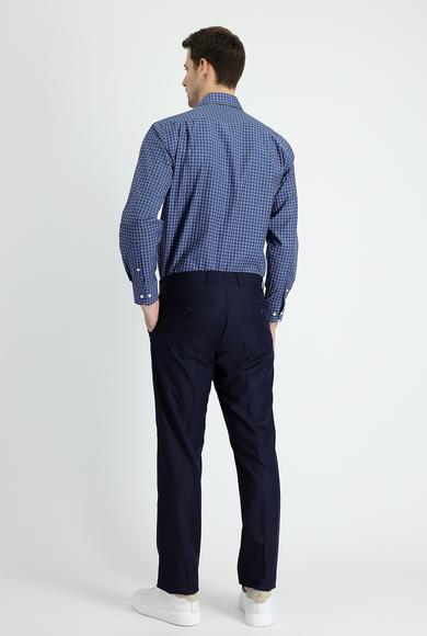 Erkek Giyim - KOYU LACİVERT 52 Beden Slim Fit Klasik Pantolon