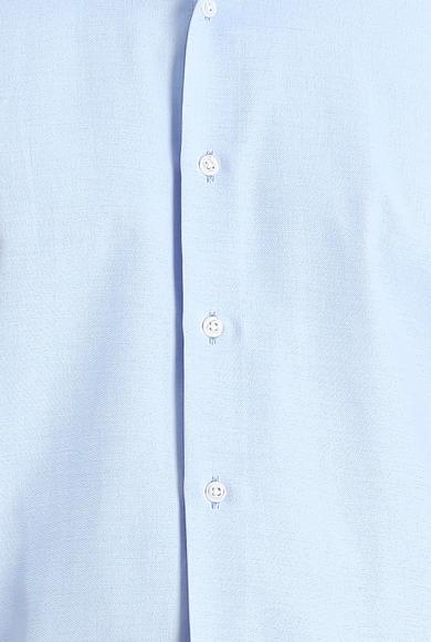 Erkek Giyim - AÇIK MAVİ XL Beden Uzun Kol Slim Fit Klasik Desenli Gömlek