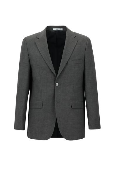 Erkek Giyim - KOYU FÜME 48 Beden Klasik Takım Elbise