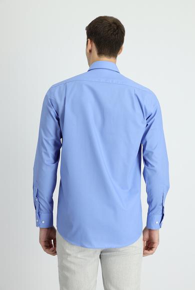 Erkek Giyim - AQUA MAVİSİ L Beden Uzun Kol Klasik Gömlek