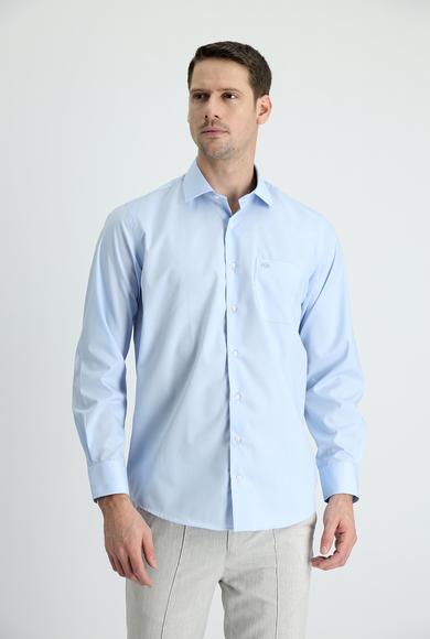 Erkek Giyim - UÇUK MAVİ XXL Beden Uzun Kol Klasik Gömlek