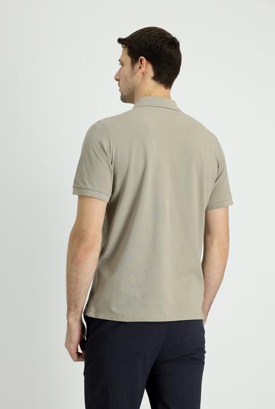 Erkek Giyim - ORTA VİZON 7X Beden Polo Yaka Regular Fit Nakışlı Tişört