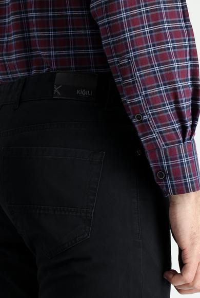 Erkek Giyim - ORTA ANTRASİT 48 Beden Slim Fit Kanvas / Chino Pantolon