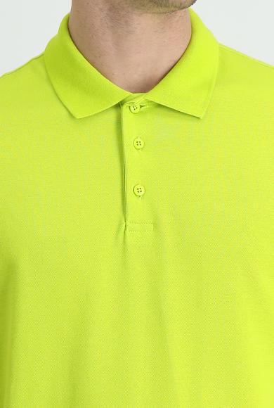 Erkek Giyim - FISTIK YEŞİLİ XL Beden Polo Yaka Regular Fit Tişört