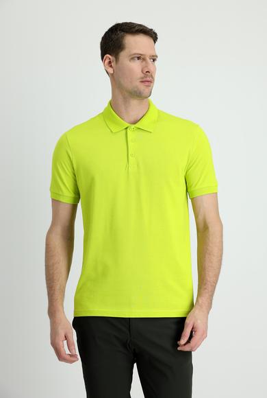 Erkek Giyim - FISTIK YEŞİLİ XL Beden Polo Yaka Regular Fit Tişört