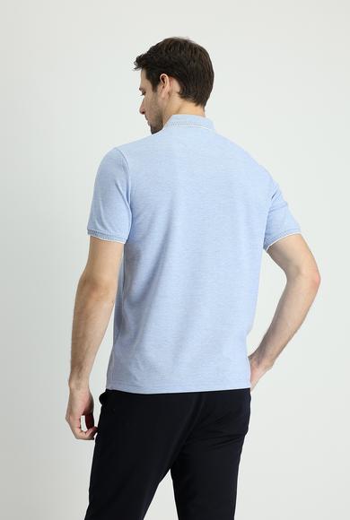 Erkek Giyim - İNDİGO XXL Beden Polo Yaka Regular Fit Desenli Tişört