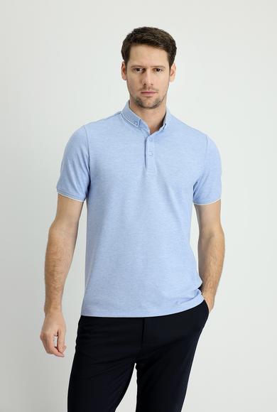 Erkek Giyim - İNDİGO XXL Beden Polo Yaka Regular Fit Desenli Tişört