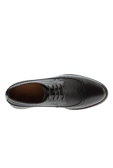 Erkek Giyim - ORTA KAHVE 43 Beden Bağcıklı Klasik Deri Ayakkabı