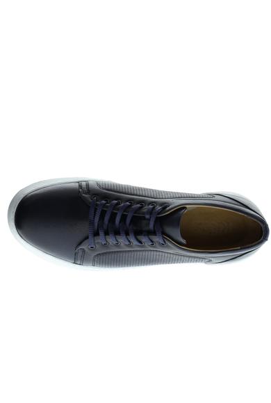 Erkek Giyim - ORTA LACİVERT 40 Beden Sneaker Deri Ayakkabı