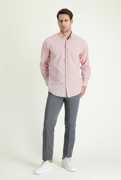 Erkek Giyim - AÇIK GRİ 50 Beden Slim Fit Klasik Pantolon