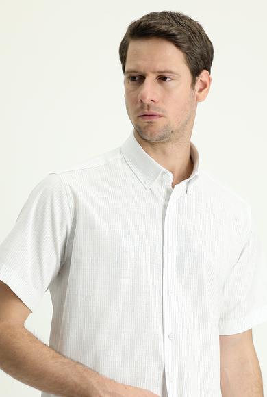 Erkek Giyim - AÇIK MAVİ M Beden Kısa Kol Regular Fit Gömlek
