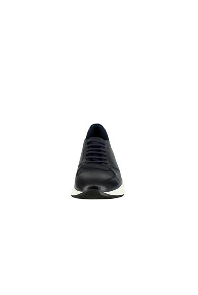 Erkek Giyim - KOYU LACİVERT 40 Beden Sneaker Deri Ayakkabı