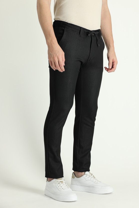 Erkek Giyim - Slim Fit Beli Lastikli İpli Pantolon