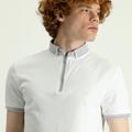  Polo Yaka Slim Fit Fermuarlı Nakışlı Tişört