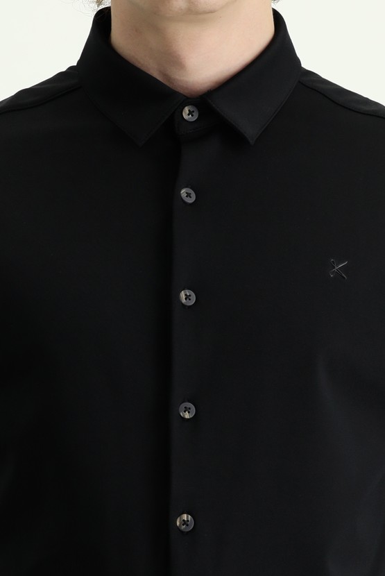 Erkek Giyim - Techno-Line Uzun Kol Slim Fit Spor Gömlek