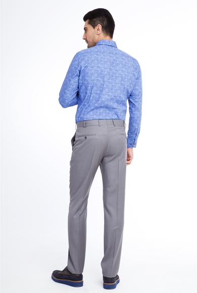 Erkek Giyim - AÇIK GRİ 48 Beden Yünlü Klasik Pantolon