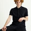  Techno-Line Polo Yaka Slim Fit Fermuarlı Tişört