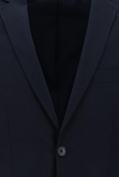 Erkek Giyim - KOYU LACİVERT 54 Beden Süper Slim Fit Klasik Takım Elbise