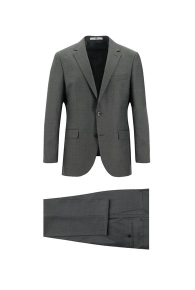 Erkek Giyim - AÇIK FÜME 54 Beden Klasik Takım Elbise