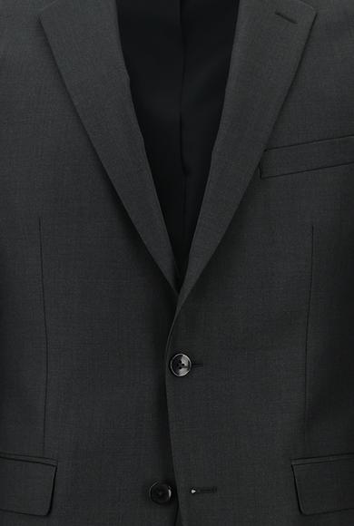 Erkek Giyim - KOYU FÜME 50 Beden Klasik Takım Elbise